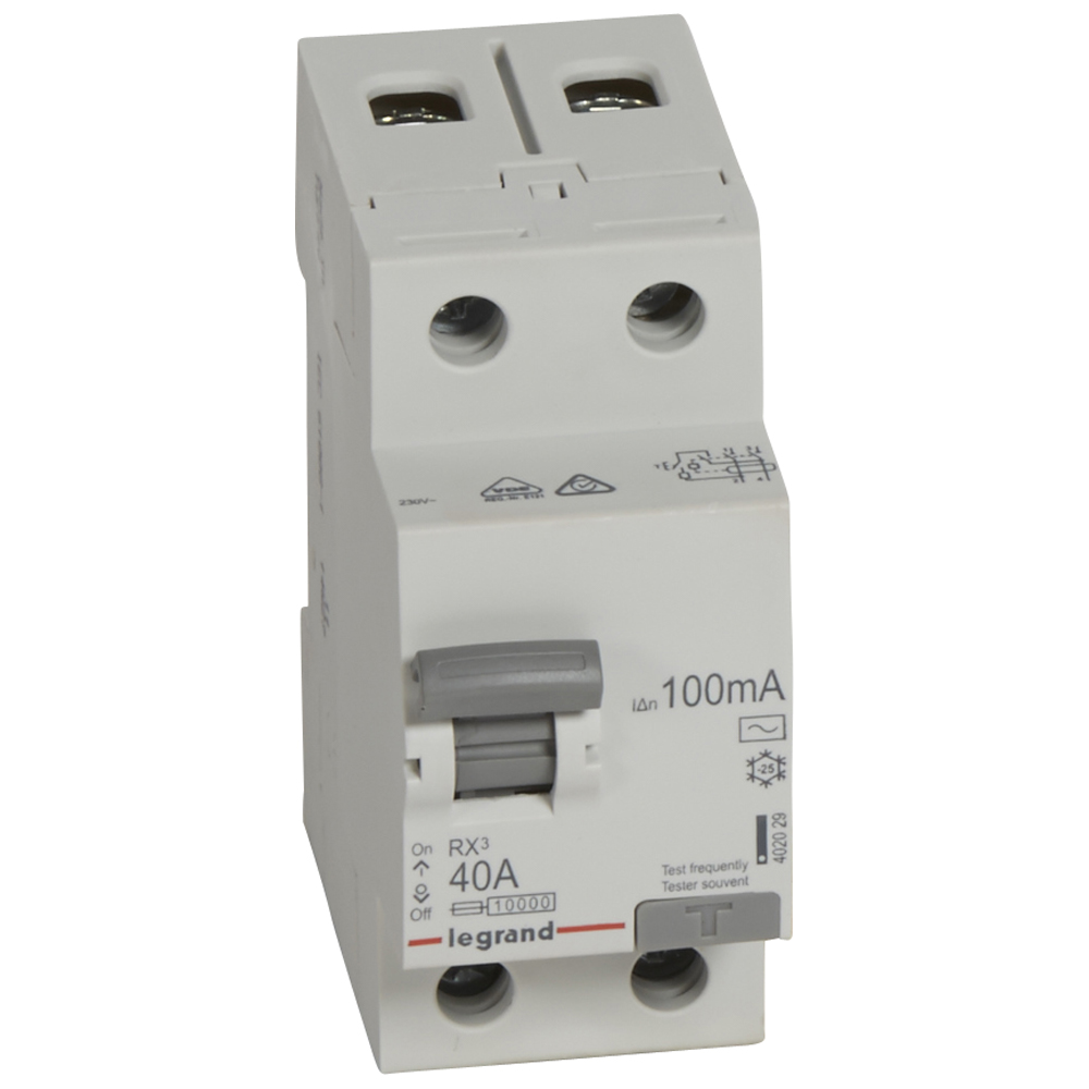 RX3 ВДТ 100мА 40А 2П АС Legrand RX3 ВДТ 100мА 40А 2П АС Legrand