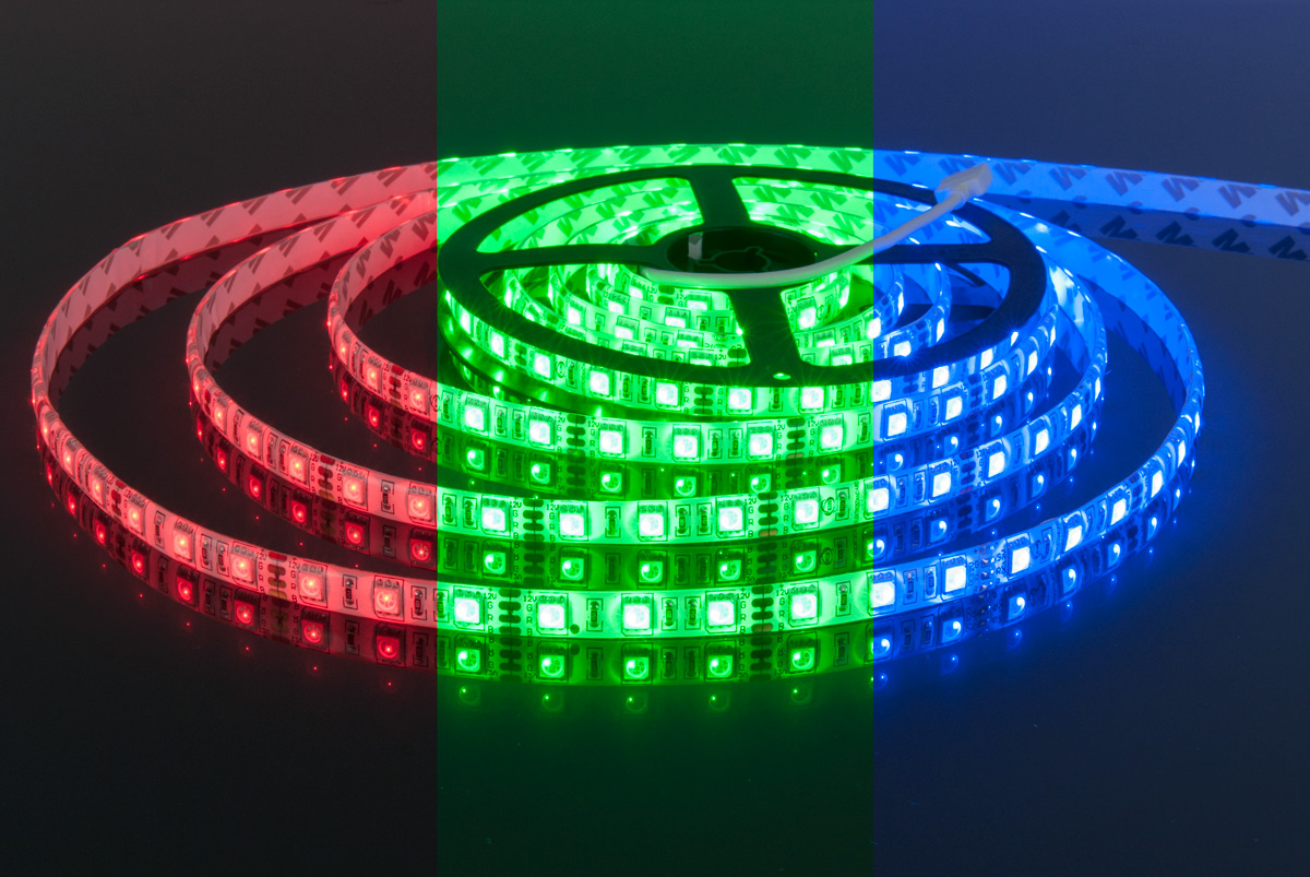 Лента светодиодная IP65-12V-14,4W/m RGB - 5 м Ecola